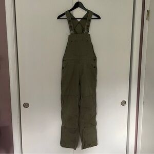 Patagonia Hemp Canvas Bib Overalls in Fatigue Green, Size XS
